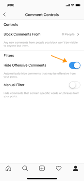 instagram marketing settings comments
